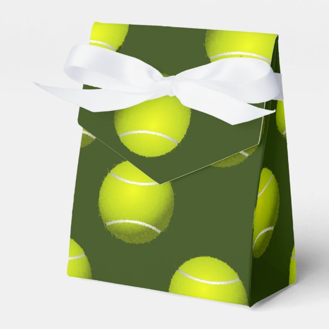 Tennis Ball Sports Favor Boxes (Front Side)