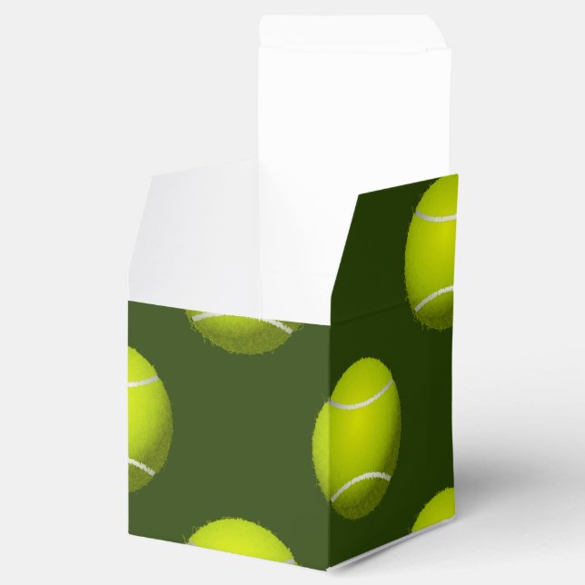 Tennis Ball Sports Favor Boxes (Opened)