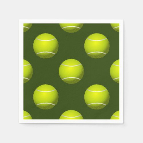 Tennis Ball Sports Paper Napkins