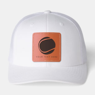 Tennis Ball Sports Team Clubs Leather Patch Hat