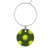 Tennis Ball Sports Wine Glass Charm (Front)
