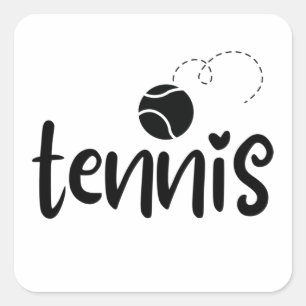 Tennis ball. square sticker