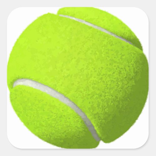 Tennis Ball Square Sticker