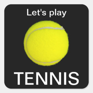 Tennis ball square sticker