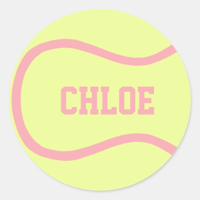 Tennis Ball Sticker - Customise it! (Front)