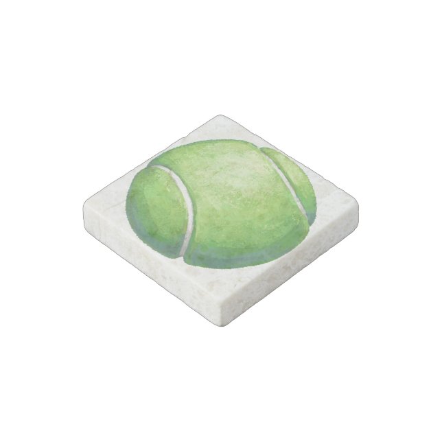 Tennis Ball Stone Magnet (Angled)
