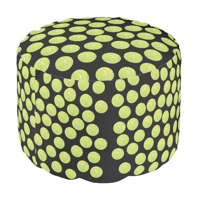 Tennis Ball Sturdy Spun Polyester Pouf (Angled Back)