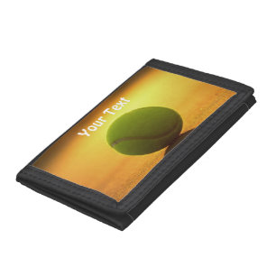 Tennis Ball Tennis Court Personalize Customize Trifold Wallet