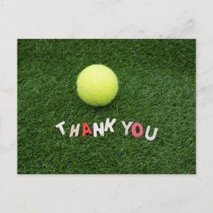 Tennis ball Thank you Postcard