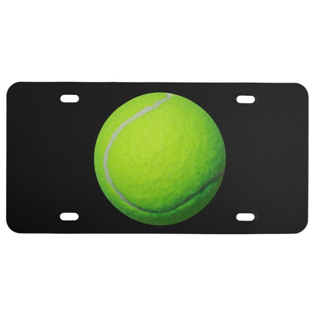 Tennis Ball Theme License Plate (Front)