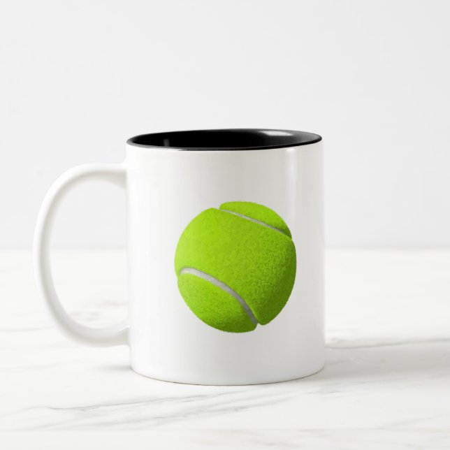 Tennis Ball Two-Tone Coffee Mug (Left)