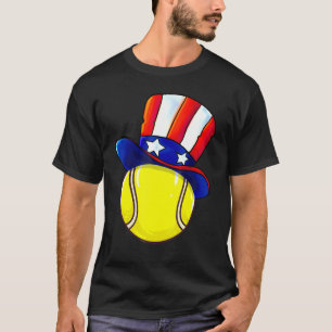 Tennis Ball Uncle Sam 4th Of July American Flag Pa T-Shirt