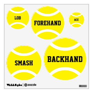 Tennis ball wall decals for sports themed room