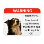Tennis Ball Warning (border Collie) Magnet at Zazzle