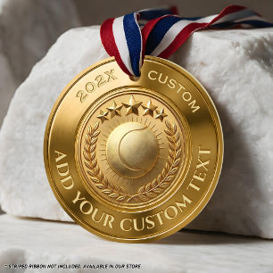 Tennis Ball Winner Award Custom 3D Gold Medal Ornament
