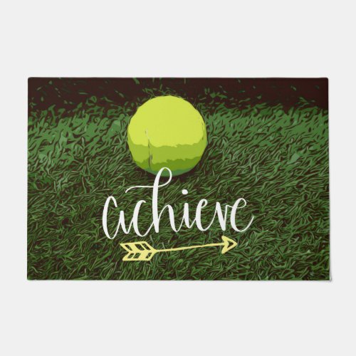 Tennis ball with Achieve Doormat