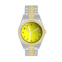 Tennis Ball with Black Numbers Wristwatch