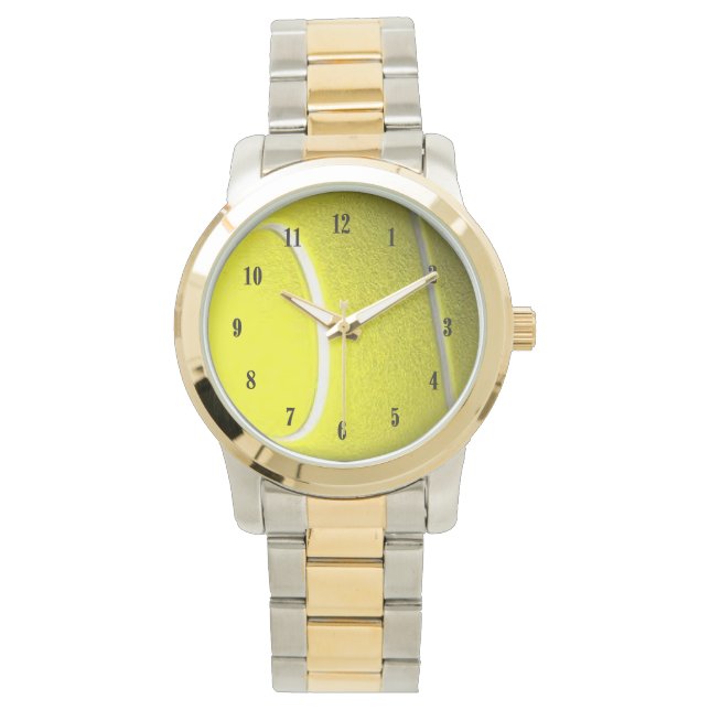 Tennis Ball with Black Numbers Wristwatch (Front)