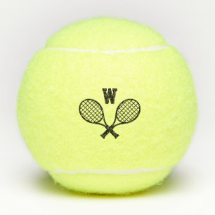 Tennis Ball with Initial and Rackets