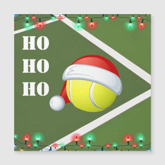 Tennis Ball with Santa Hat Christmas Holiday (Front)