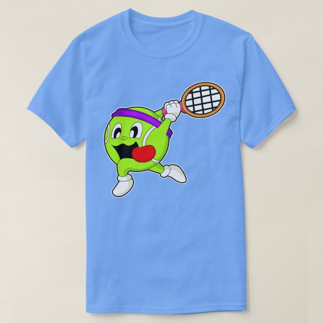 Tennis ball with Tennis racket T-Shirt (Design Front)