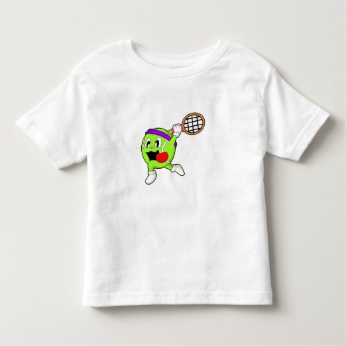 Tennis ball with Tennis racket Toddler T_shirt