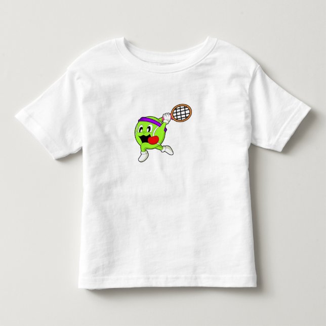 Tennis ball with Tennis racket Toddler T-shirt (Front)