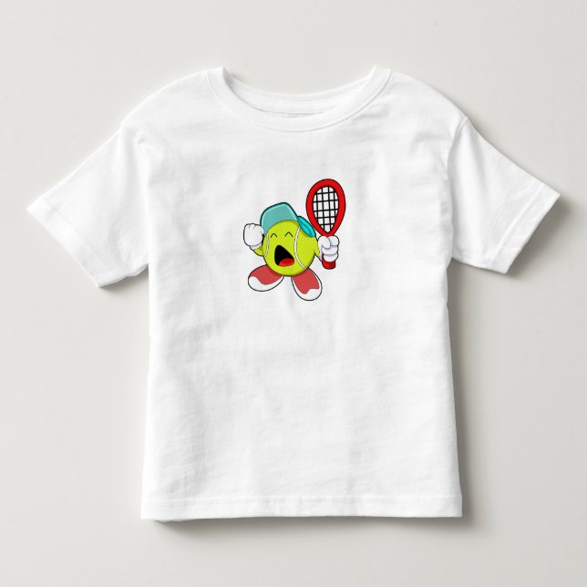 Tennis ball with Tennis racket Toddler T-shirt (Front)