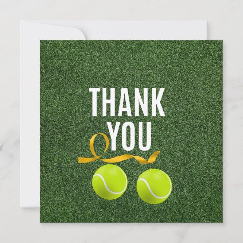 Tennis ball with Thank you wording