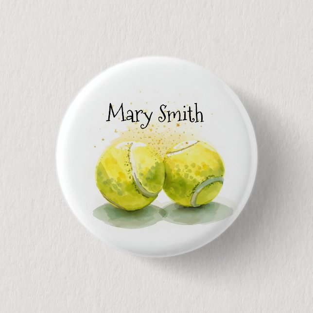 Tennis ball with your name button (Front)