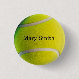 Tennis ball with your name button