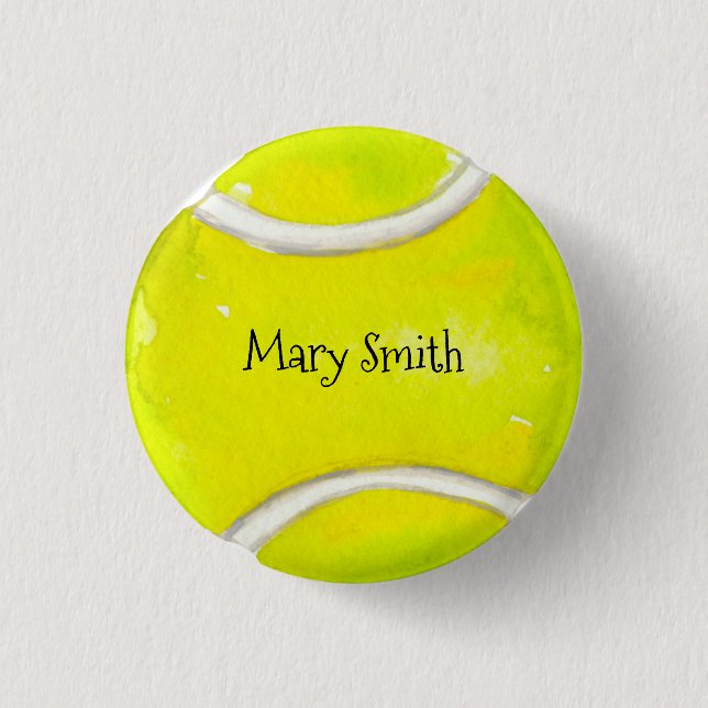 Tennis ball with your name button (Front)