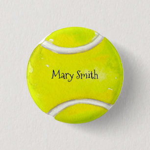 Tennis ball with your name button