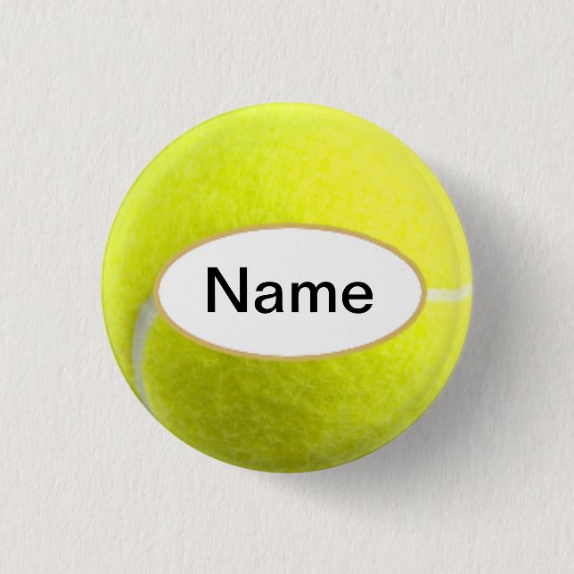 tennis ball with your name on it button (Front)
