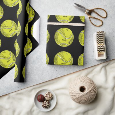 Tennis ball  wrapping paper