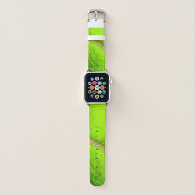 Tennis ball Yellow Customize Personalize Apple Watch Band (Front)
