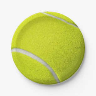 Tennis Ball Yellow Sports Team Paper Plates