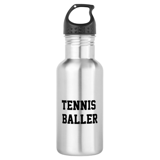 Tennis Baller Stainless Steel Water Bottle (Front)