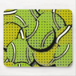 Tennis Balls Abstract Collage Mouse Pad