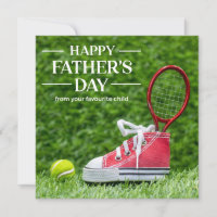 Tennis balls and racket Happy Father's Day