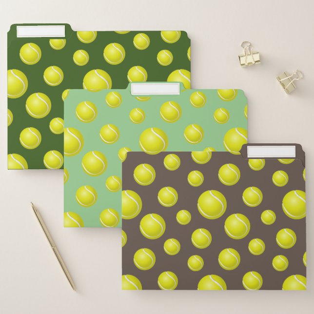 Tennis Balls Design File Folders Set (Set)