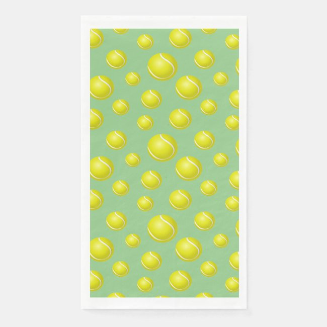 Tennis Balls Design Guest Towel