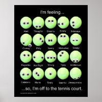Tennis Balls Emotions Poster