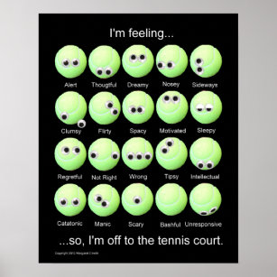 Tennis Balls Emotions Poster