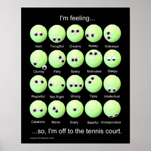 Tennis Balls Emotions Poster