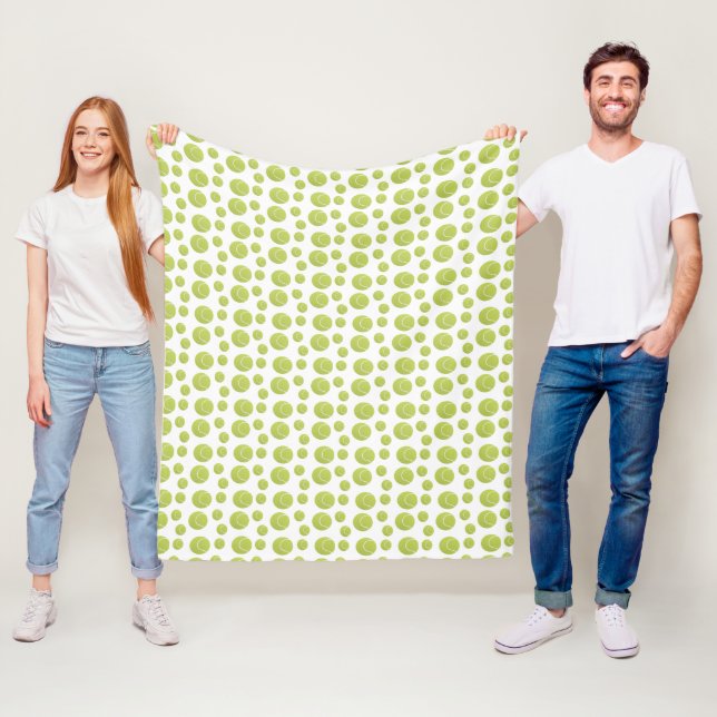 tennis balls pattern fleece blanket (In Situ)