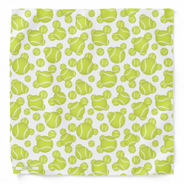 tennis balls pattern girls boys sports pattern bandana (Front)