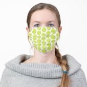 tennis balls pattern personalized sports adult cloth face mask (Worn)