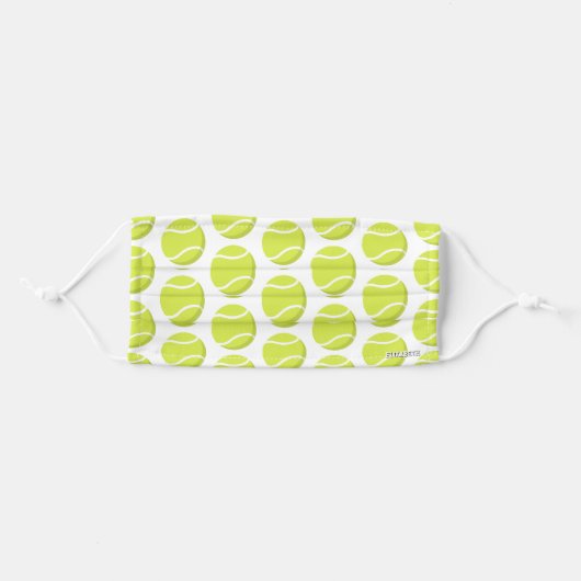 tennis balls pattern personalized sports adult cloth face mask (Front, Folded)