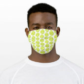 tennis balls pattern personalized sports adult cloth face mask (Worn)
